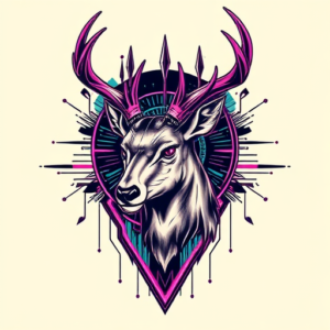 Cyberpunk Deer Tattoo