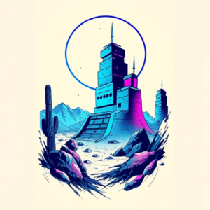 Cyberpunk Desert Tattoo