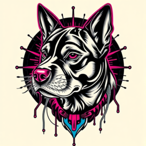 Cyberpunk Dog Tattoo