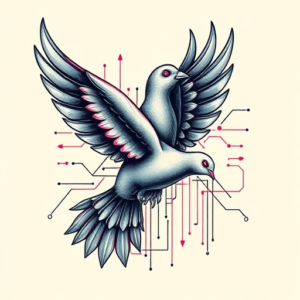 Cyberpunk Dove Tattoo