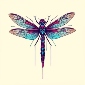 Cyberpunk Dragonfly Tattoo