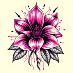Cyberpunk Flower Tattoo