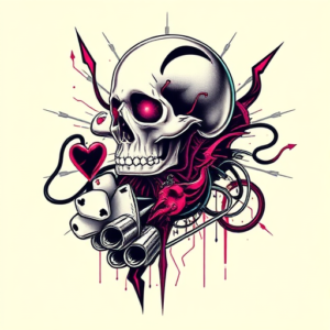 Cyberpunk Gambling Tattoo