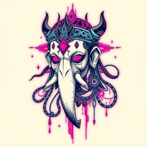 Cyberpunk Ganesha Tattoo