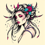 Cyberpunk Goddess Tattoo