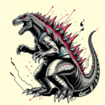 Cyberpunk Godzilla Tattoo