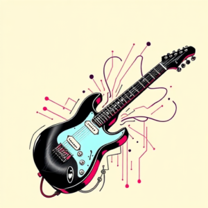 Cyberpunk Guitar Tattoo