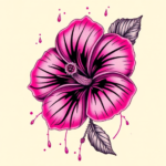 Cyberpunk Hibiscus Tattoo