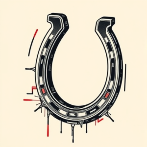 Cyberpunk Horseshoe Tattoo