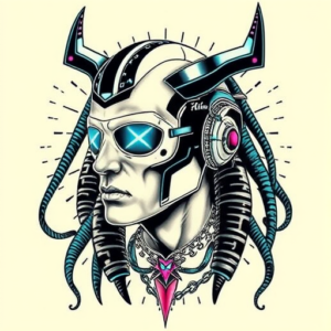 Cyberpunk Horus Tattoo