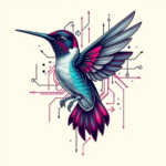 Cyberpunk Hummingbird Tattoo