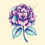 Cyberpunk Hydrangea Tattoo
