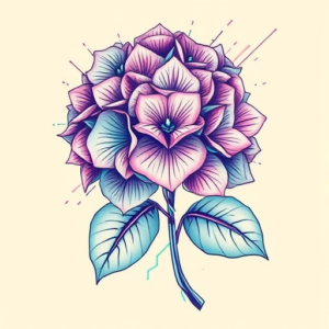 Cyberpunk Hydrangea Tattoo