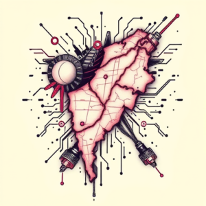 Cyberpunk Map Tattoo