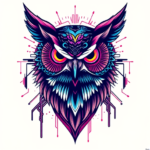 Cyberpunk Owl Tattoo