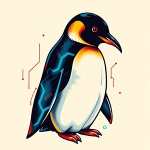 Cyberpunk Penguin Tattoo