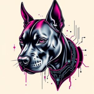 Cyberpunk Pitbull Tattoo