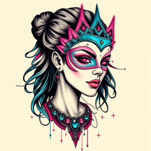 Cyberpunk Queen Tattoo