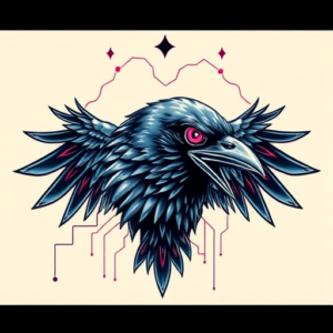 Cyberpunk Raven Tattoo