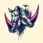 Cyberpunk Rhino Tattoo