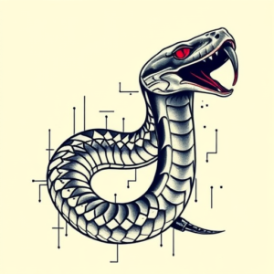 Cyberpunk Snake Tattoo