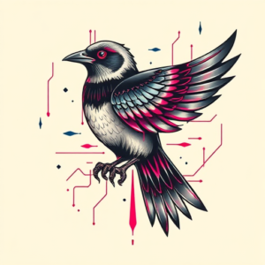 Cyberpunk Sparrow Tattoo