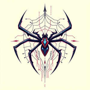 Cyberpunk Spiderweb Tattoo