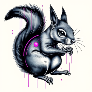 Cyberpunk Squirrel Tattoo