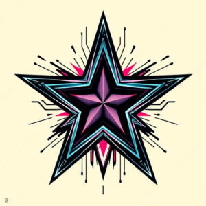 Cyberpunk Star Tattoo