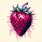 Cyberpunk Strawberry Tattoo