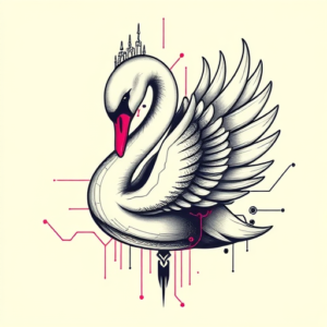 Cyberpunk Swan Tattoo