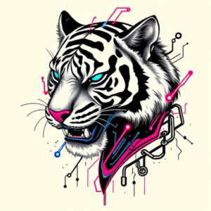 Cyberpunk Tiger Tattoo