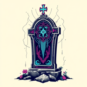 Cyberpunk Tombstone Tattoo