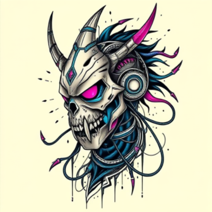 Cyberpunk Wendigo Tattoo