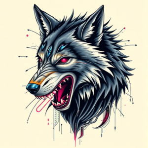 Cyberpunk Werewolf Tattoo
