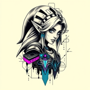 Cyberpunk Zelda Tattoo