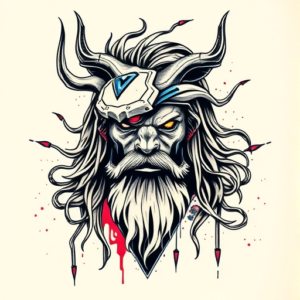 Cyberpunk Zeus Tattoo