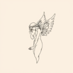 Dainty Angel Tattoo