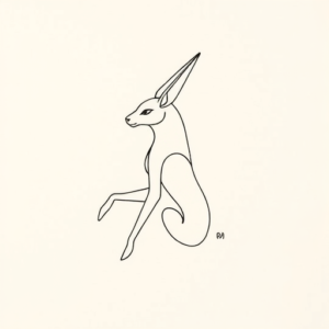 Dainty Anubis Tattoo