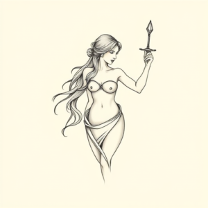 Dainty Artemis Tattoo