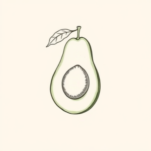 Dainty Avocado Tattoo