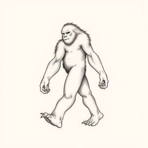 Dainty Bigfoot Tattoo