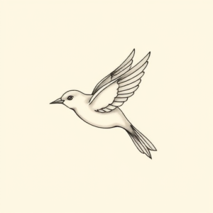 Dainty Bird Tattoo