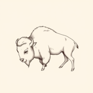 Dainty Bison Tattoo