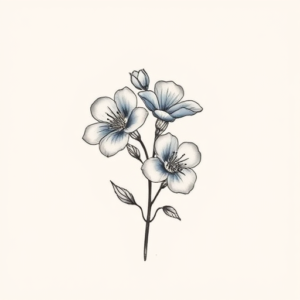 Dainty Bluebonnet Tattoo