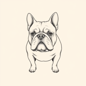 Dainty Bulldog Tattoo