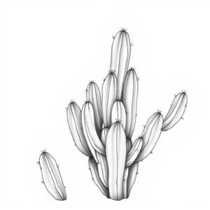 Dainty Cactus Tattoo