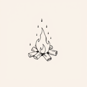 Dainty Campfire Tattoo