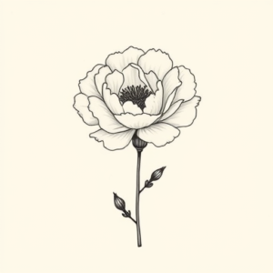 Dainty Carnation Tattoo