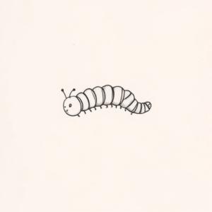Dainty Caterpillar Tattoo